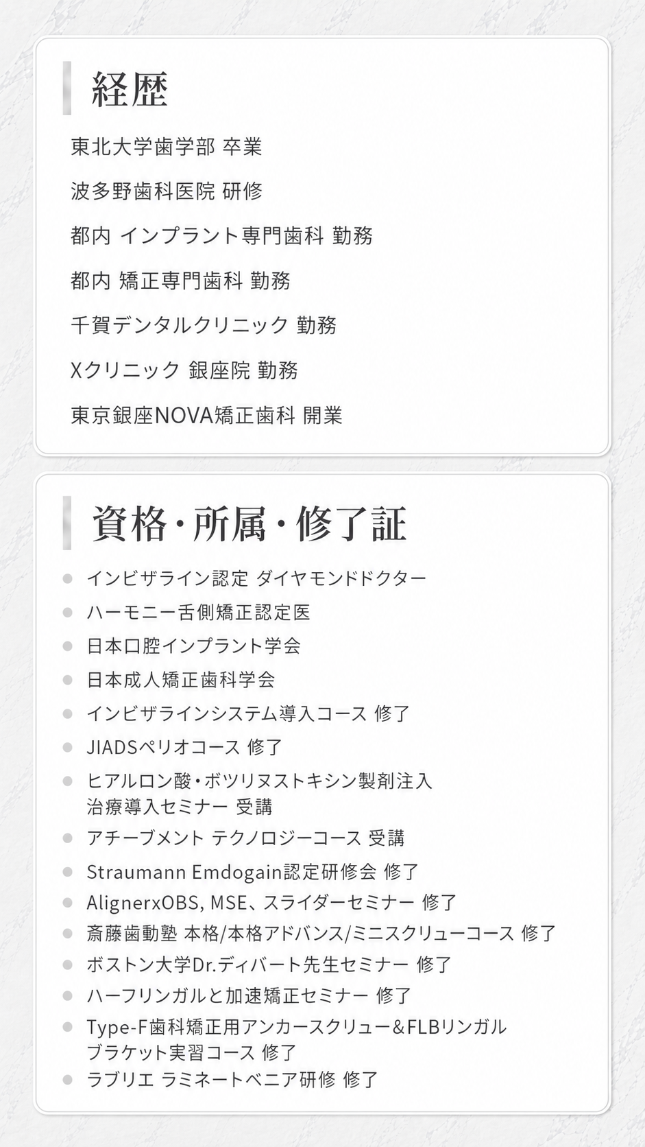 院長経歴