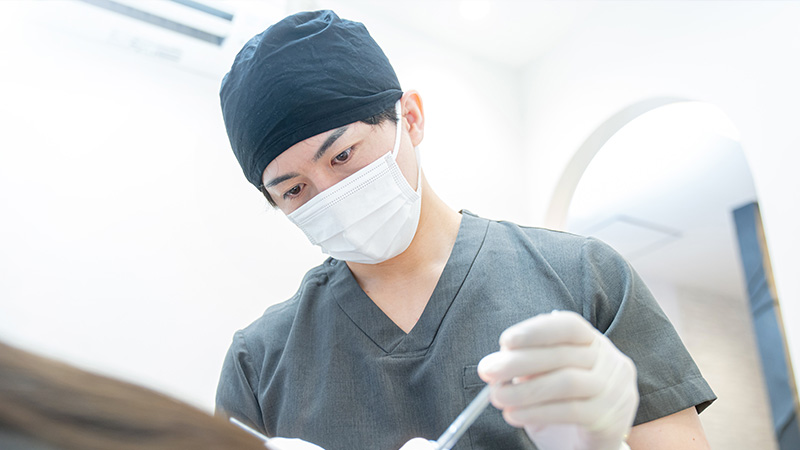 一度にまとめて治療を進める診療室の様子