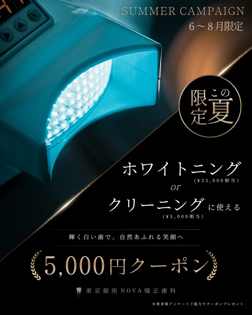 ホワイトニング・クリーニングのクーポンのご案内